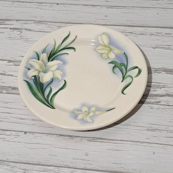 Syracuse China Restaurant Ware Plate Floral 5.5" Lily Pattern Circa 1960 - Picture 1 of 3
